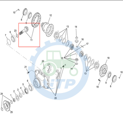 أعلى درجة RE275344 Ring Gear وترس مناسب لجون ديري