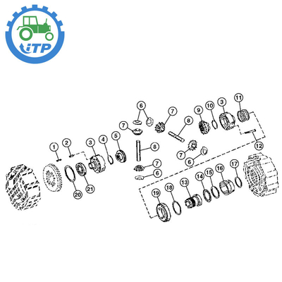 T163374 Backhoe 310 غسالة الدفع التفاضلية لـ